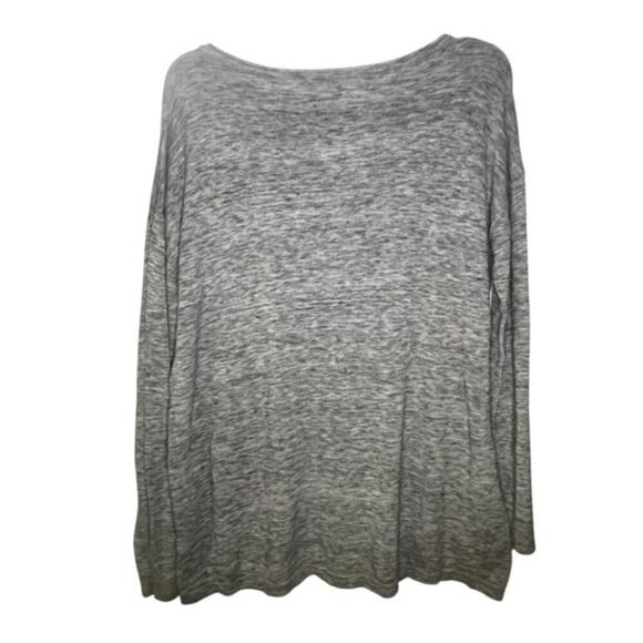 J. Jill Pure Jill Gray Grey Long Sleeve Sweater Shirt Top Tee Round Neck Medium - Picture 2 of 5